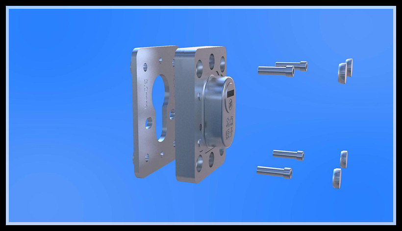 金点原子锁芯防护盖3D图解(图文教程),图文,第6张 金点原子锁芯防护盖3D图解(图文教程),金点原子锁芯防护盖3D图解,图文,第6张