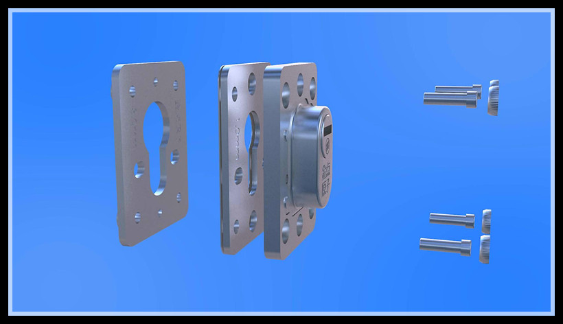 金点原子锁芯防护盖3D图解(图文教程),图文,第7张 金点原子锁芯防护盖3D图解(图文教程),金点原子锁芯防护盖3D图解,图文,第7张