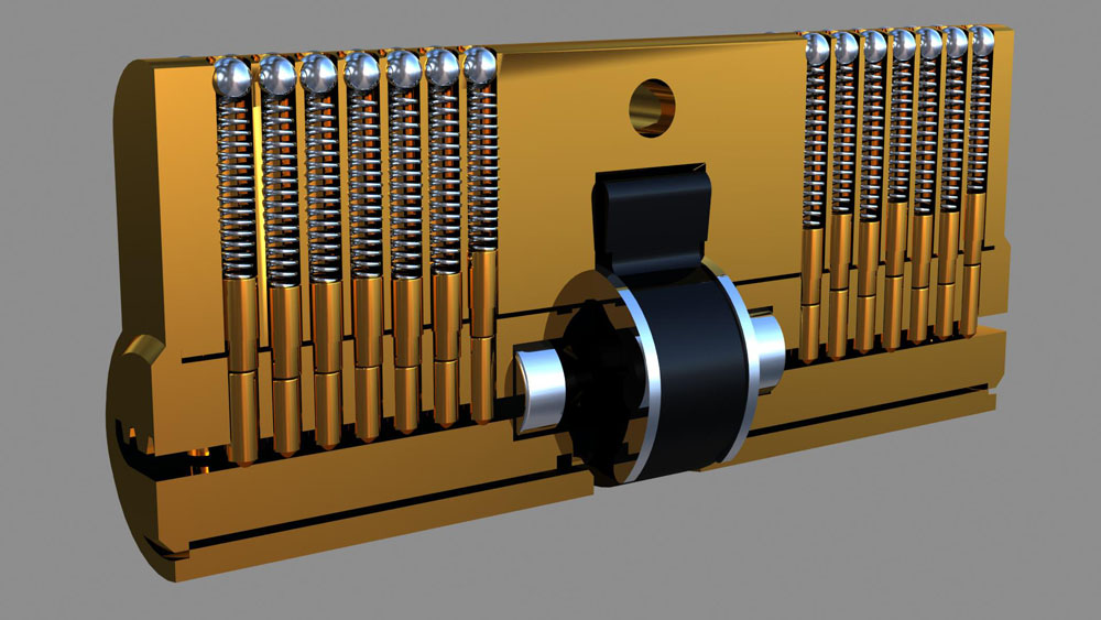 半圆双排珠咔吧锁内部结构3D图解(图文教程),结构,第4张 半圆双排珠咔吧锁内部结构3D图解(图文教程),半圆双排珠咔吧锁内部结构3D图解,结构,第4张