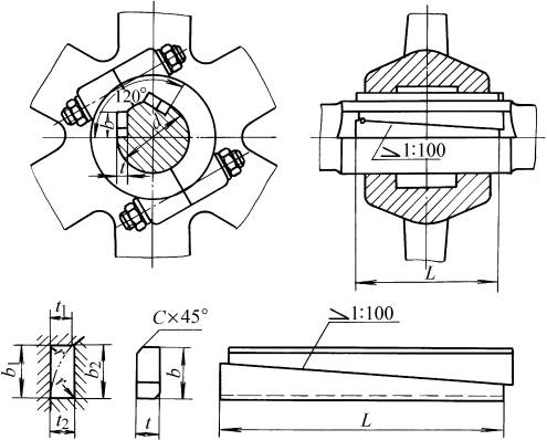 普通切向键、强力切向键及键槽的尺寸(GB/T 1974-1980)(图文教程) ...,普通切向键、强力切向键及键槽的尺寸(GB/T_1974-1980),结构,一般,尺寸,第1张
