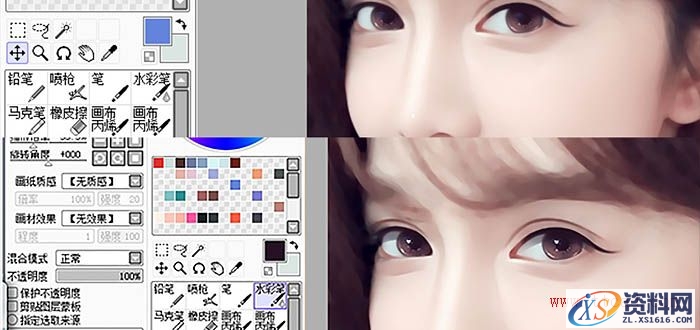 PS结合SAI把高清美女转为清爽的仿手绘效果教程(图文教程),PS结合SAI把高清美女转为清爽的仿手绘效果教程,如图,第12张