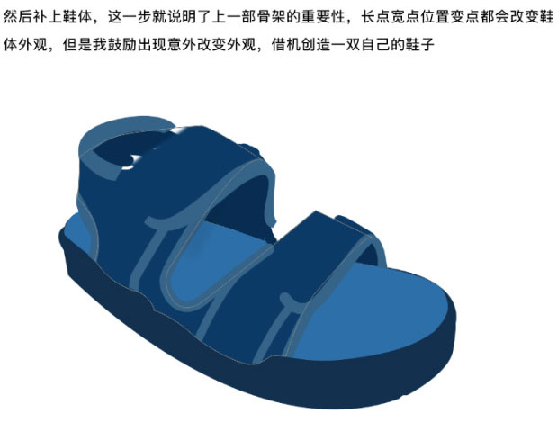 Photoshop制作一双厚实的凉鞋(图文教程),结构,完成,角度,第7张 Photoshop制作一双厚实的凉鞋(图文教程),Photoshop制作一双厚实的凉鞋,结构,完成,角度,第7张
