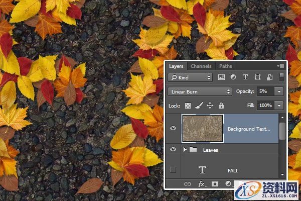 PS新手教程！手把手教你绘制萧瑟的秋天落叶字效(图文教程),12jc20151201,文件,选择,这个,第14张