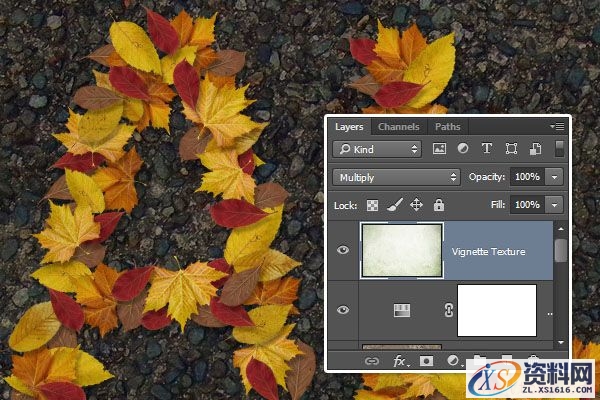 PS新手教程！手把手教你绘制萧瑟的秋天落叶字效(图文教程),9jc20151201,文件,选择,这个,第17张