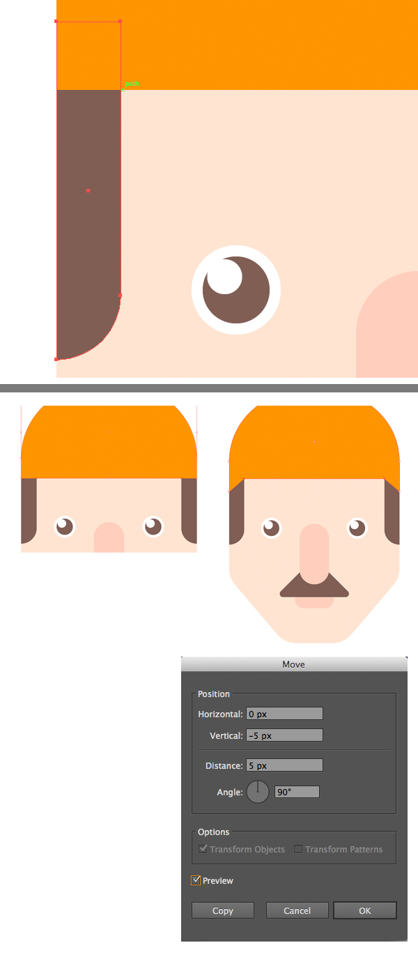 教你绘制扁平化风格的卡通人物肖像(图文教程),2ecf56933f526ac725af23da9f69.jpg,设计,用于,选择,第12张