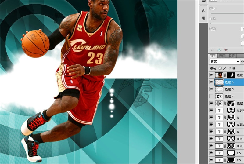 PS教程！手把手教你绘制张力十足的詹姆斯篮球海报(图文教程) ...,16lq20160411,选择,这个,形状,第45张