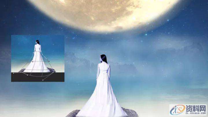 PS教程:合成月光下挥着翅膀的女孩,教程,第7张 PS教程:合成月光下挥着翅膀的女孩,教程,第7张