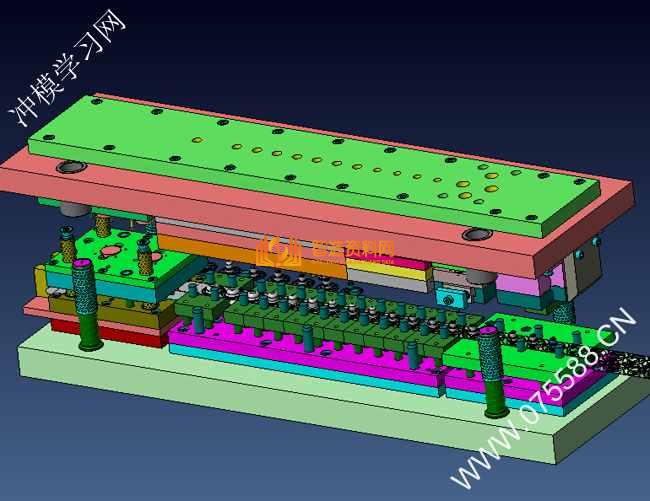 五金马达壳连续拉伸旋切模具图,NeadPay,模具,结构,拉伸,旋切,第1张