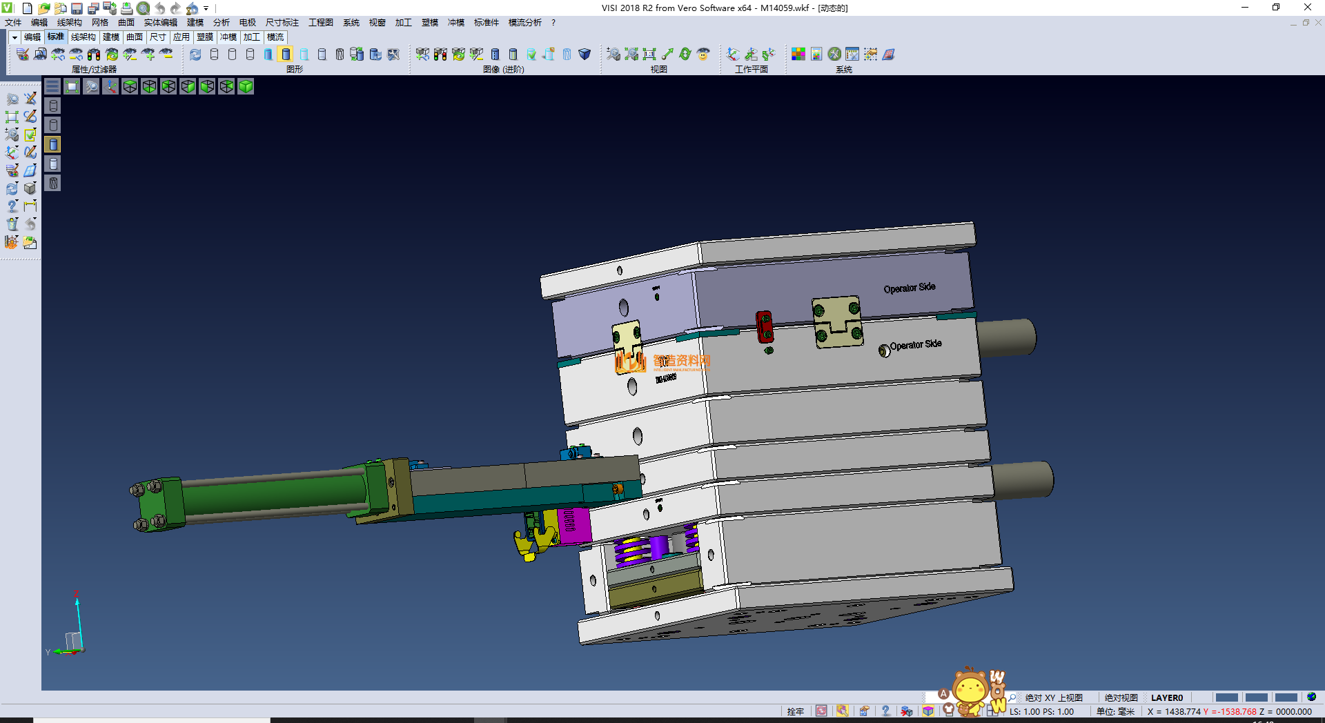 油缸带动齿条脱螺纹模具02,NeadPay,模具,螺纹,油缸,第1张